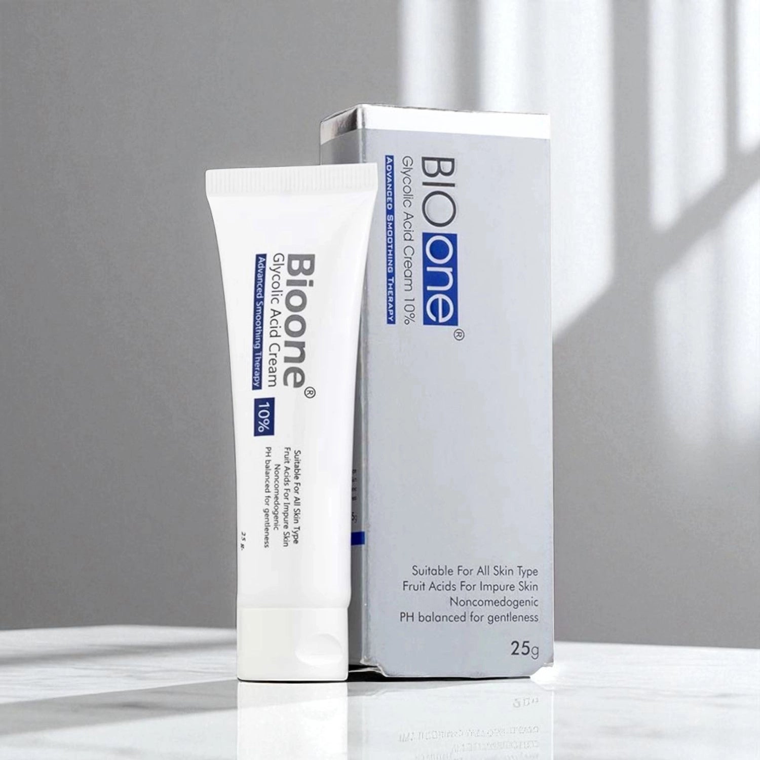 Bio one Glycolic Acid Cream product image featuring the brand name prominently displayed on the packaging.