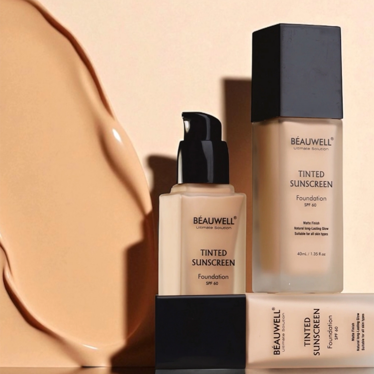 Beauwell tinted sun screen foundation inner bottle