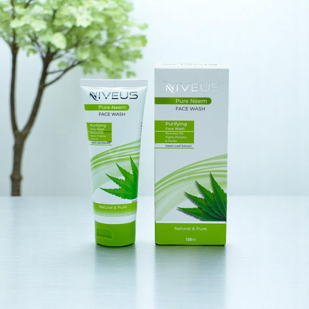 Niveus Pure Neem Facewash bottle for oily and acne-prone skin