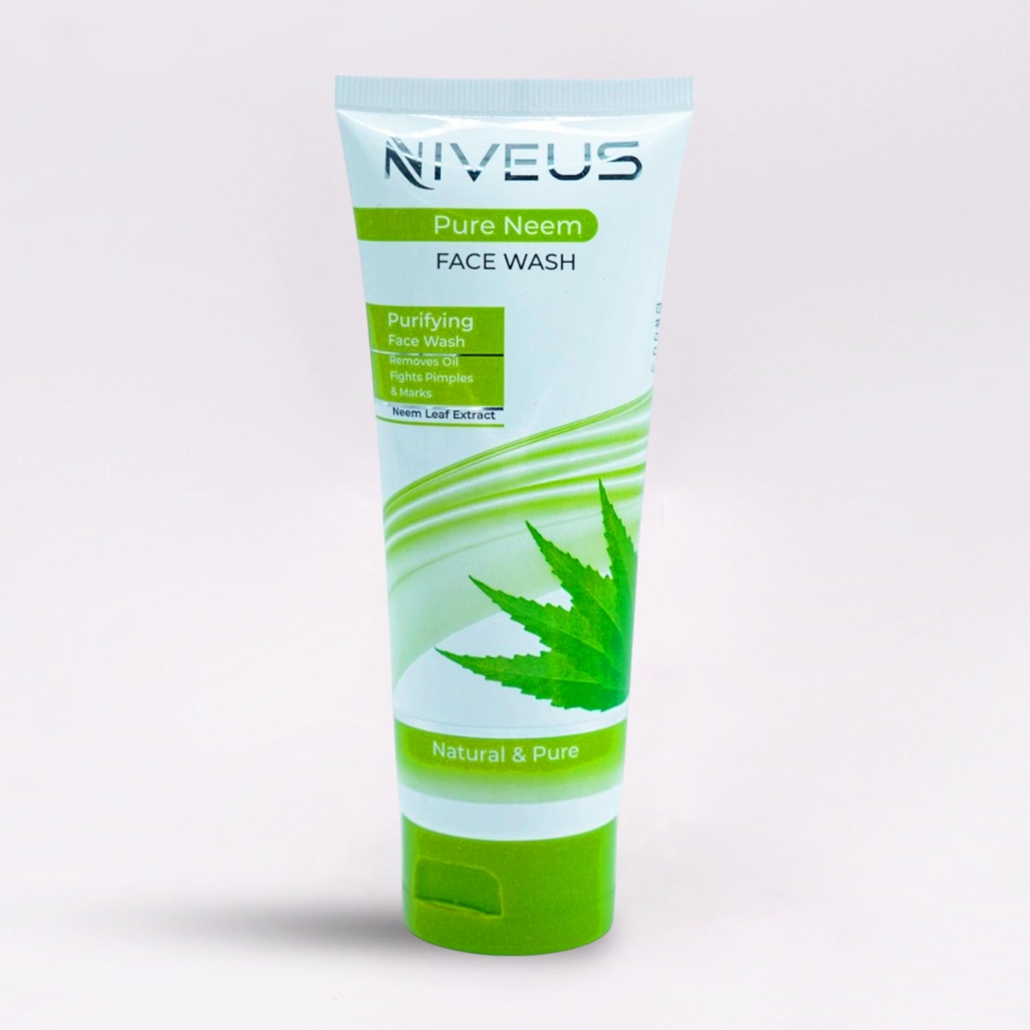 Niveus Pure Neem Face Wash, 100ml green and white tube with a white cap.