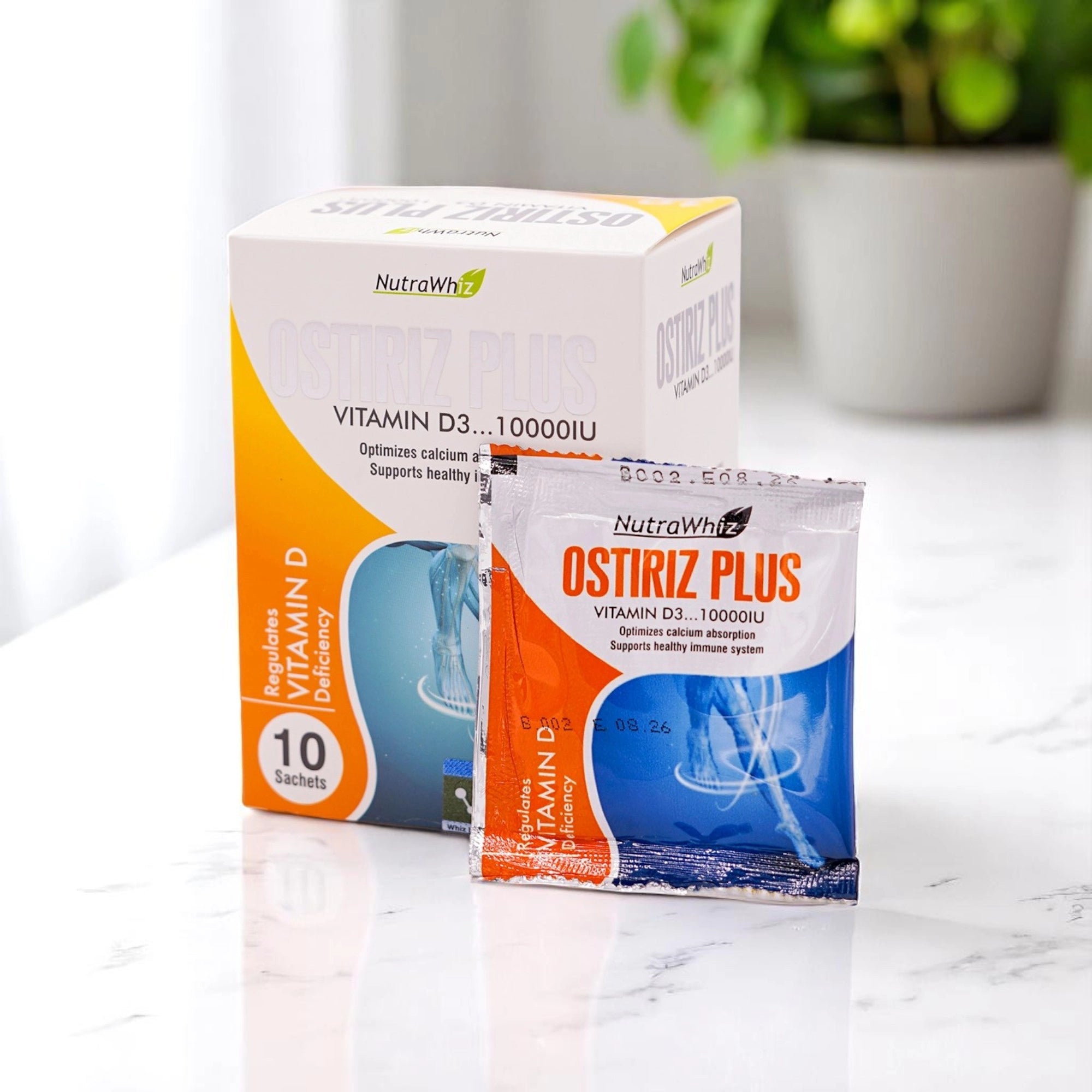 Ostriz Plus Vitamin D sachet with box
