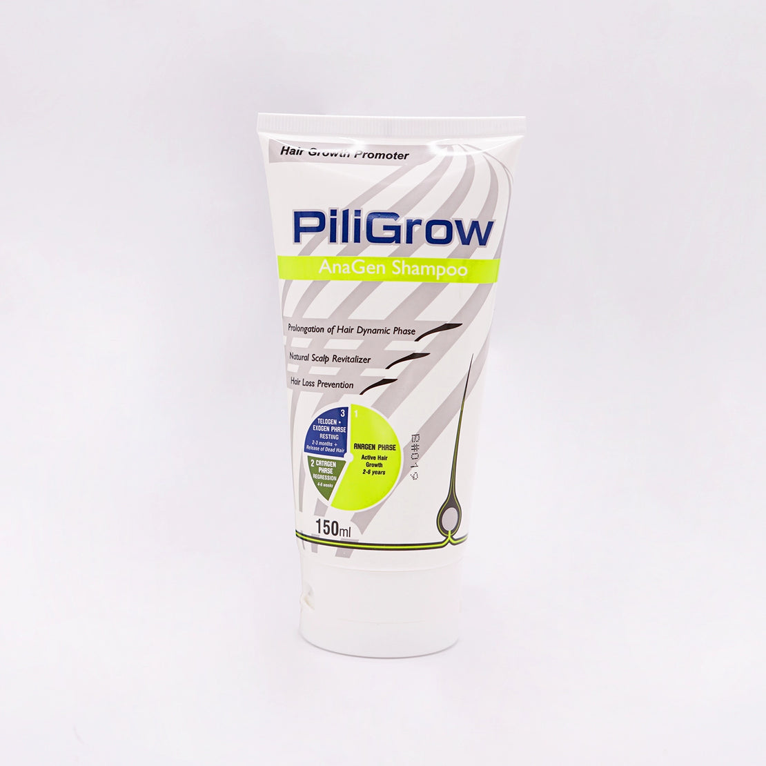 PiliGrow AnaGen Shampoo, formulated to promote hair growth, revitalize the scalp, and prevent hair loss.