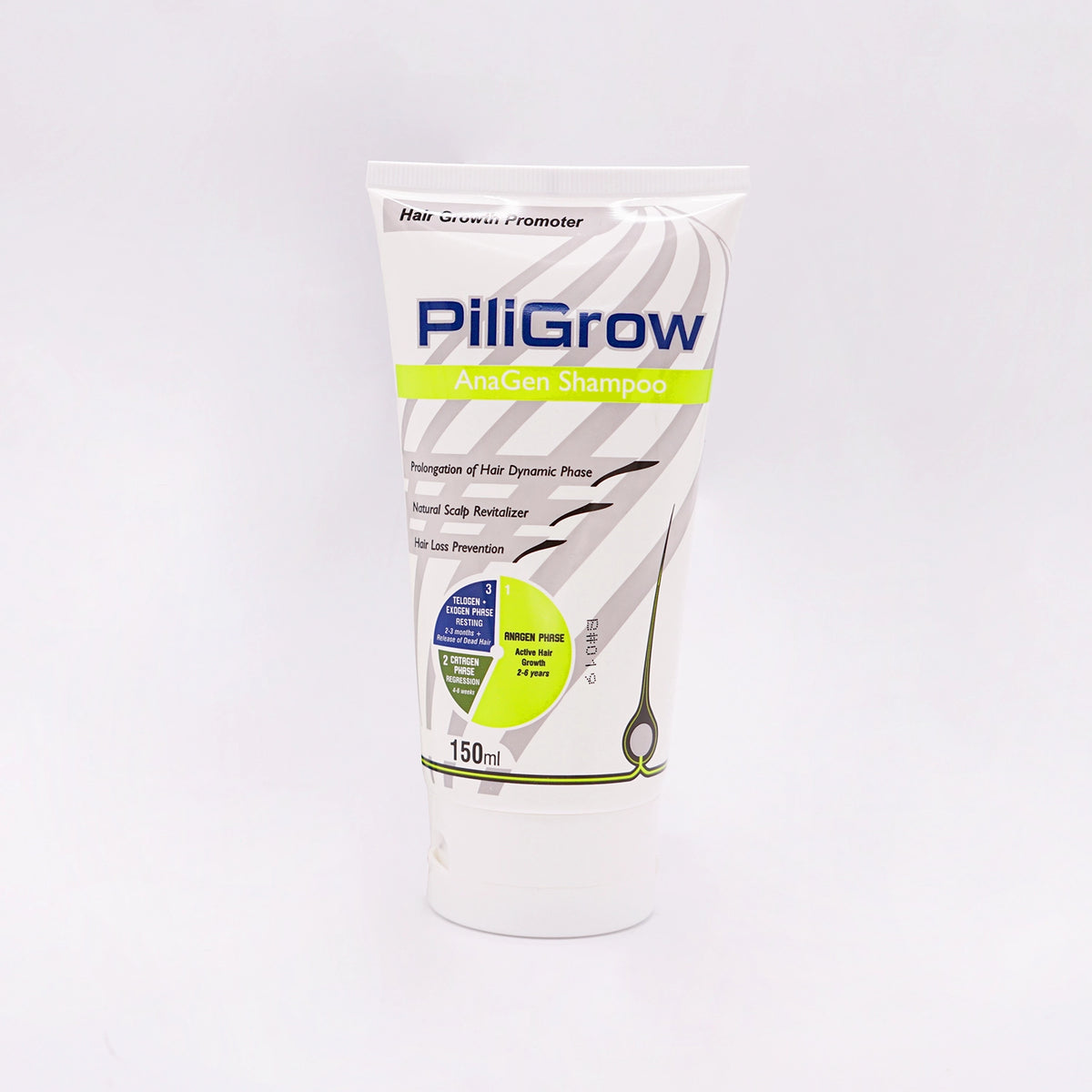 PiliGrow AnaGen Shampoo, formulated to promote hair growth, revitalize the scalp, and prevent hair loss.