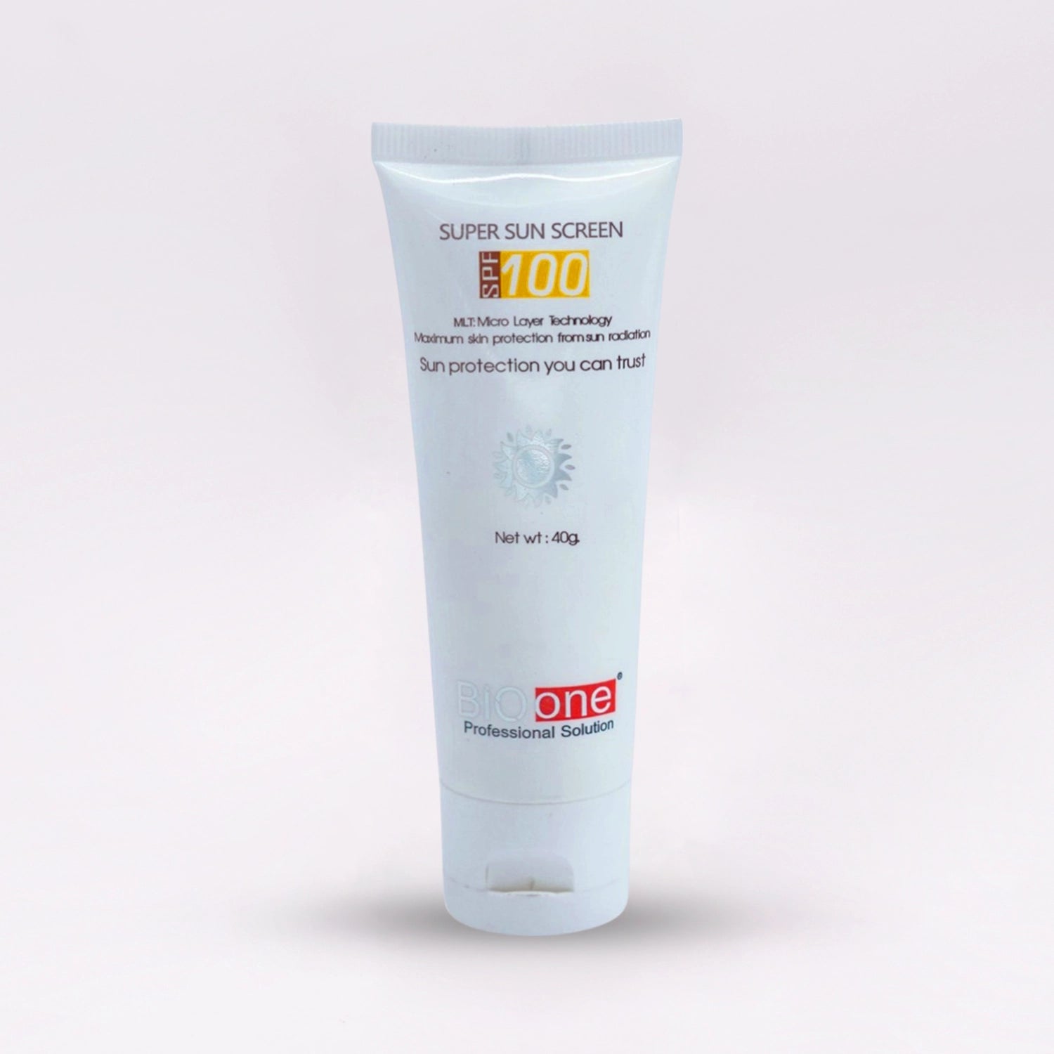 The packaging highlights 'Maximum skin protection from sun radiation' and 'Sun protection you can trust