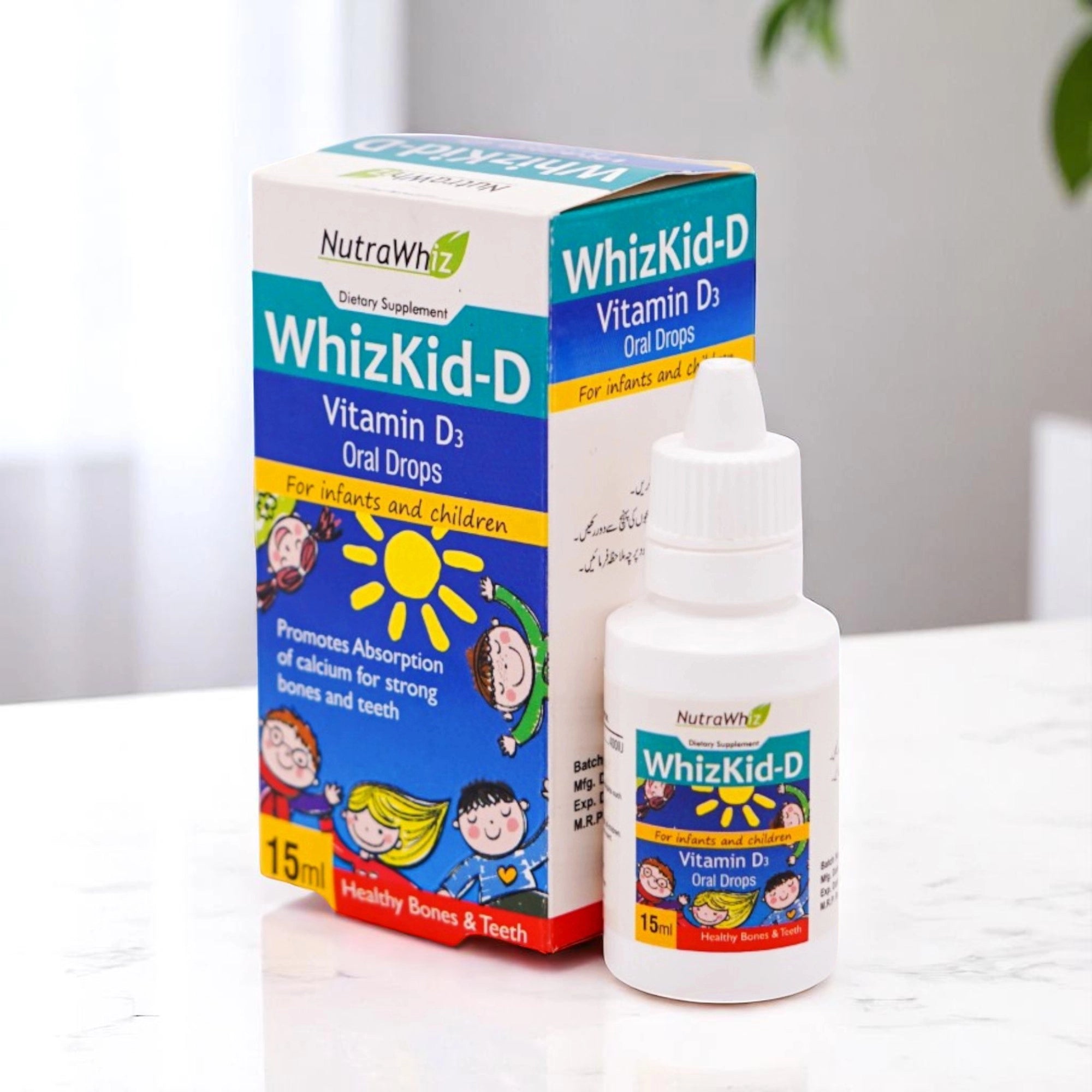 Whiz kid D Vitamin D3 Drops for infants and children, 15ml bottle