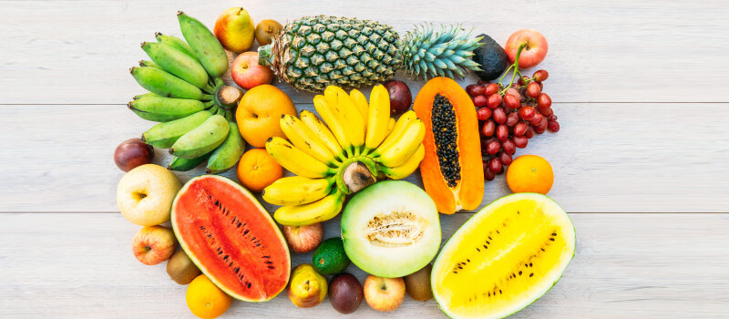 Banana, apple, orange and fruits are good for health